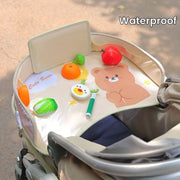 Cartoon Car Seat Tray Waterproof Stroller Tray with Storage