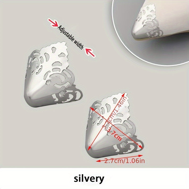 Women's Metal Toe Caps Three Colors Adjustable Hollow High Heel Covers