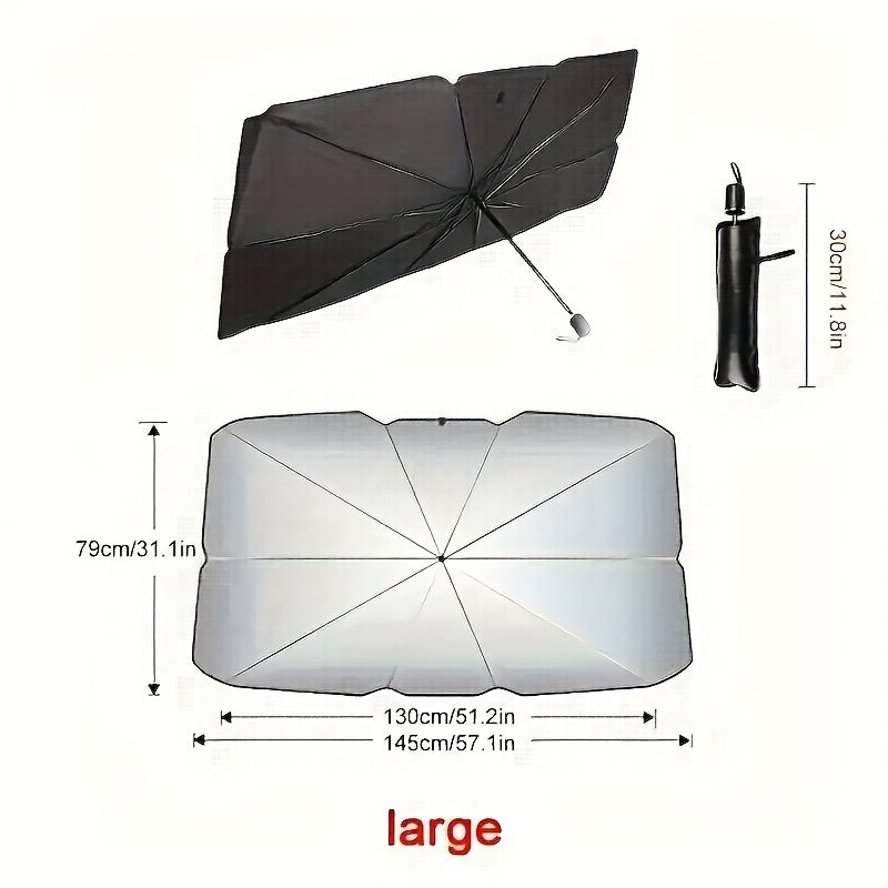 Foldable Vehicle Sunshade Iron Material UV Ray Protection Car Dashboard Cover