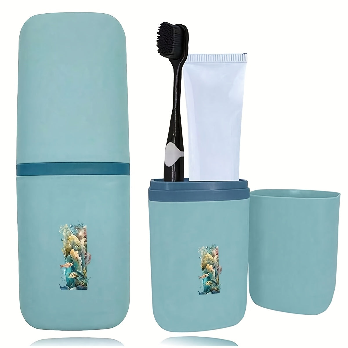 Tish cho'tkasi tutqichlari to'plami hammom aksessuarlari sayohat uchun suv o'tkazmaydigan saqlash qutisi