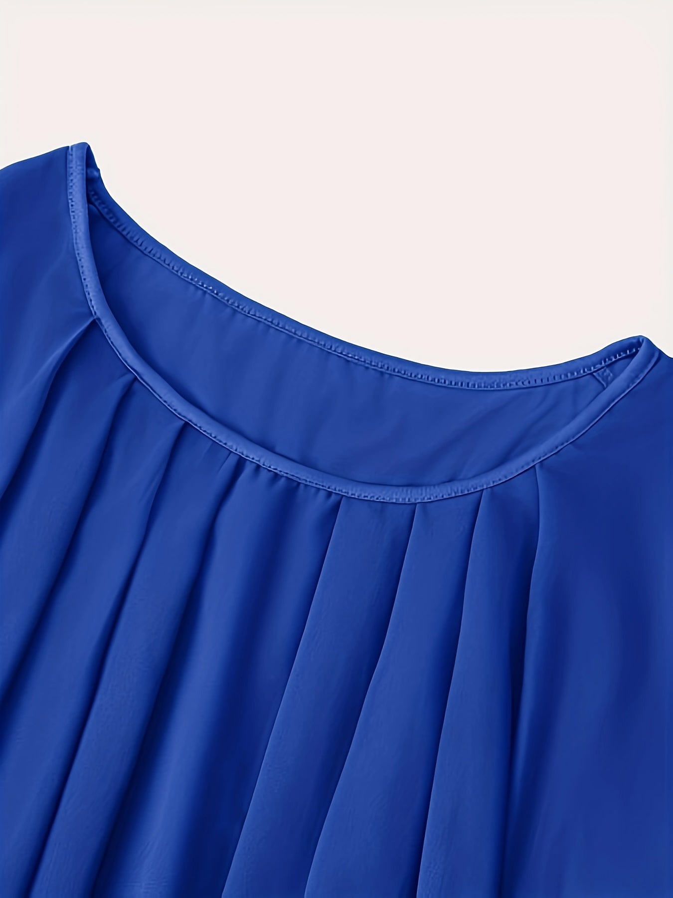 Блузка с рукавами-кукушками и сборками большого размера, с круглым вырезом, короткий рукав, летняя женская одежда