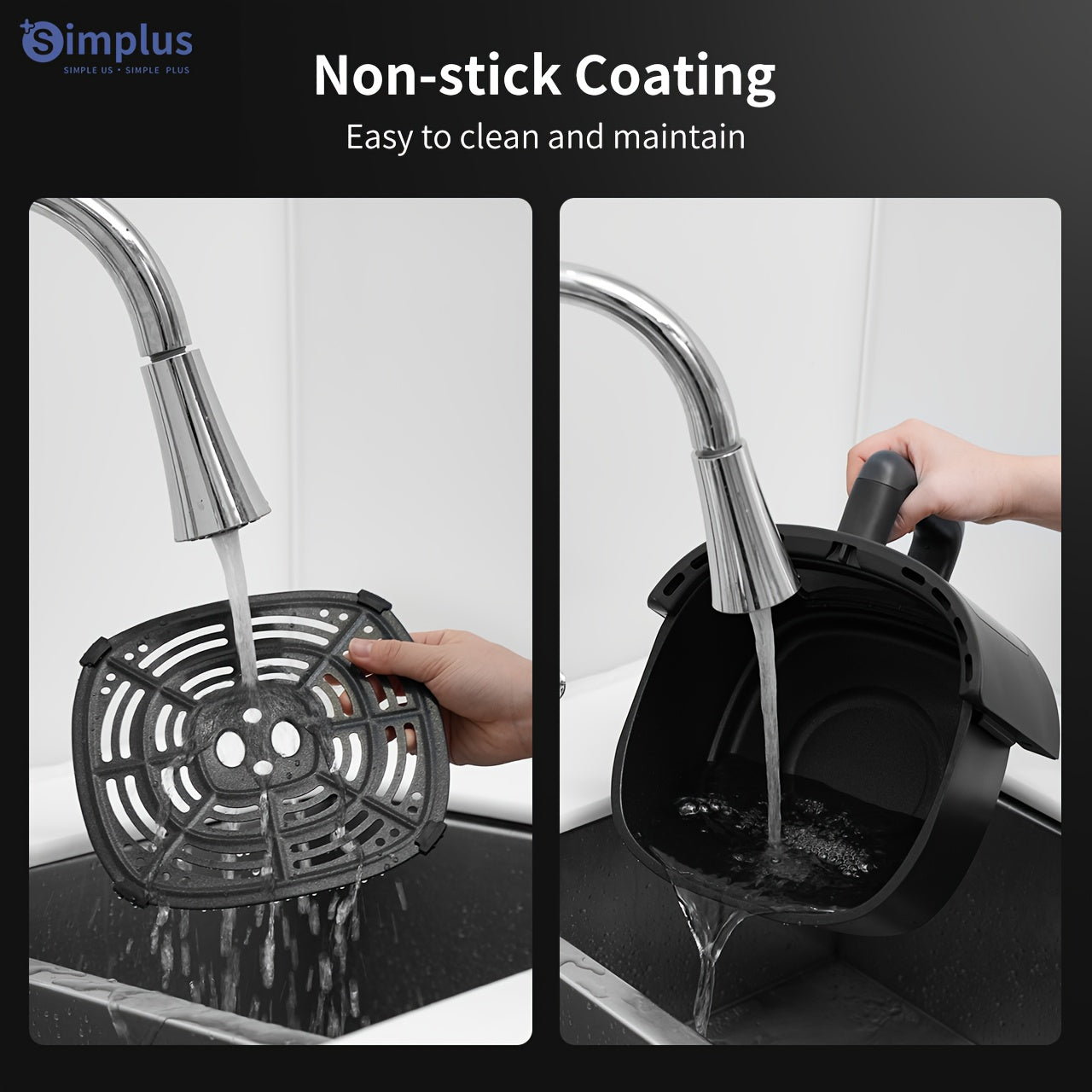 4.5L Havo Fryer LCD Touch Screen 1450W 8 tayyorlash rejimi 360° issiq havo aylanishi