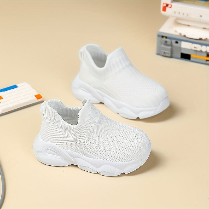 Infants Toddlers Slip-On Sneakers with Anti-Slip EVA Sole Fabric Upper All-Season