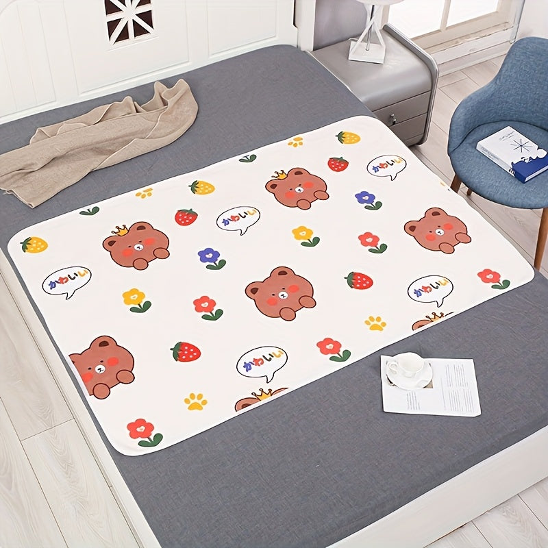 Waterproof Mattress Protector with Reversible Cartoon Design Thick Quilted Material in Mixed Colors