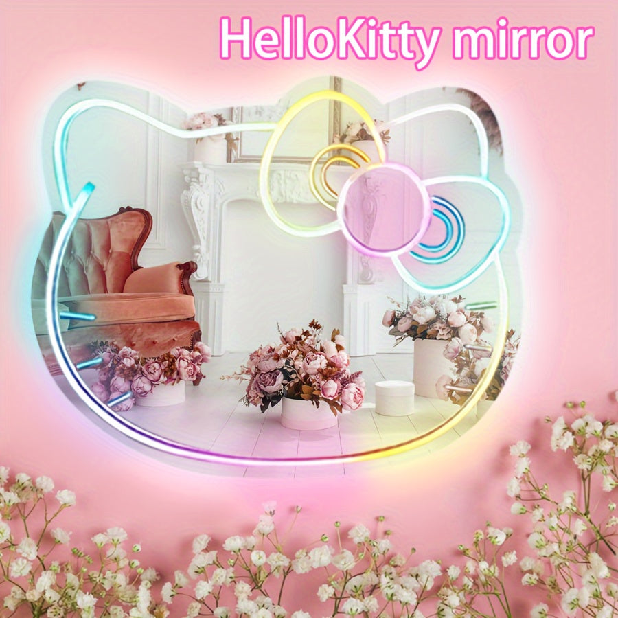 Hello Kitty Acrylic Neon Sign Wall Decor Multi-Color LED Remote USB Powered for Bedroom Living Room