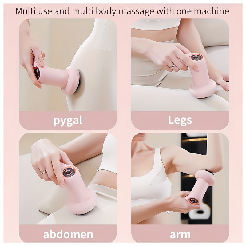 5 ta almashtiriladigan boshliqlar bilan pushti elektr qo'l massajchisi, to'liq tanani qamrab oluvchi vibratsiyali massaj, yengil, qayta zaryadlanadigan litiy batareya, ideal sovg'a, zamonaviy estetik, ergonomik dizayn.