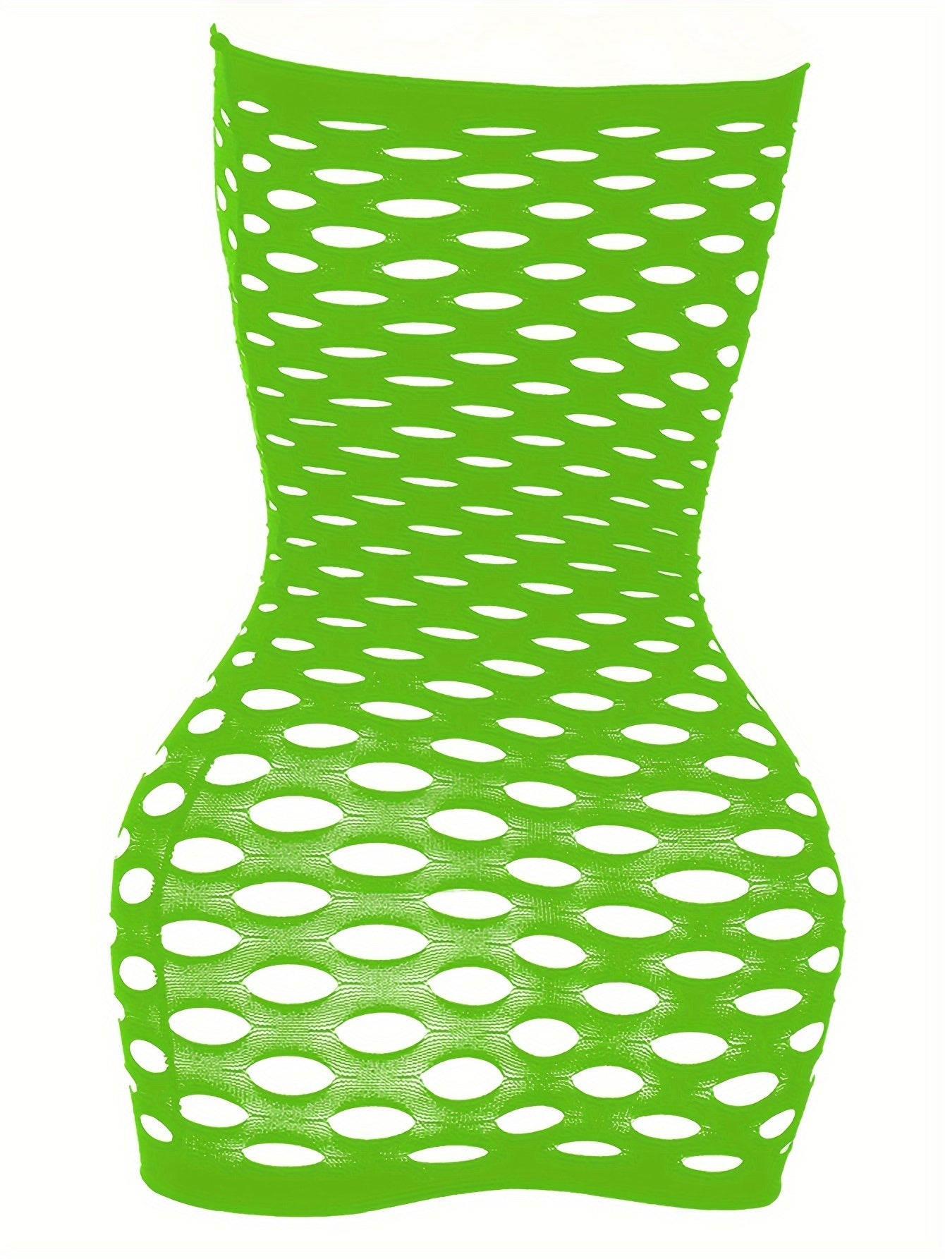 Adult Hollow-Out Knit Bodysuit Dress Solid Color Elegant Evening Wear