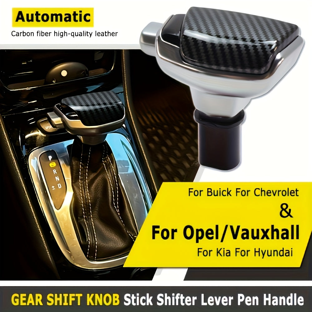 Leather Gear Shift Knob for Automatic Transmission, Universal Car Accessory