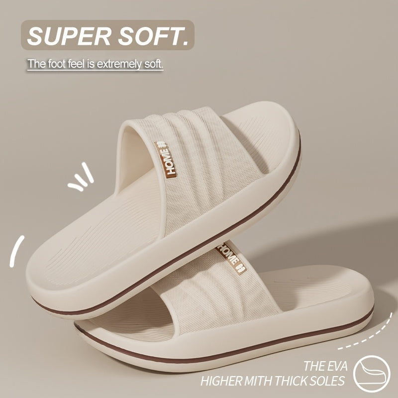 Zapatillas de interior para hombre con suela gruesa de EVA, antideslizantes, antimanchas, casuales, minimalistas, para todas las estaciones