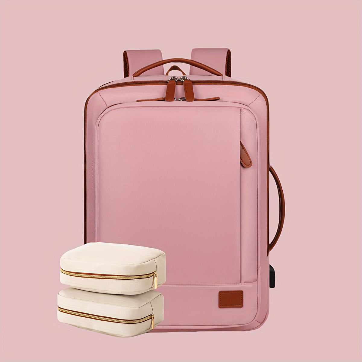 40L Parvoz uchun tasdiqlangan qoʻl sumkasi, USB port, 3 kub, sozlanadigan kamarlar, erkaklar va ayollar uchun sayohat, ofis, kollej