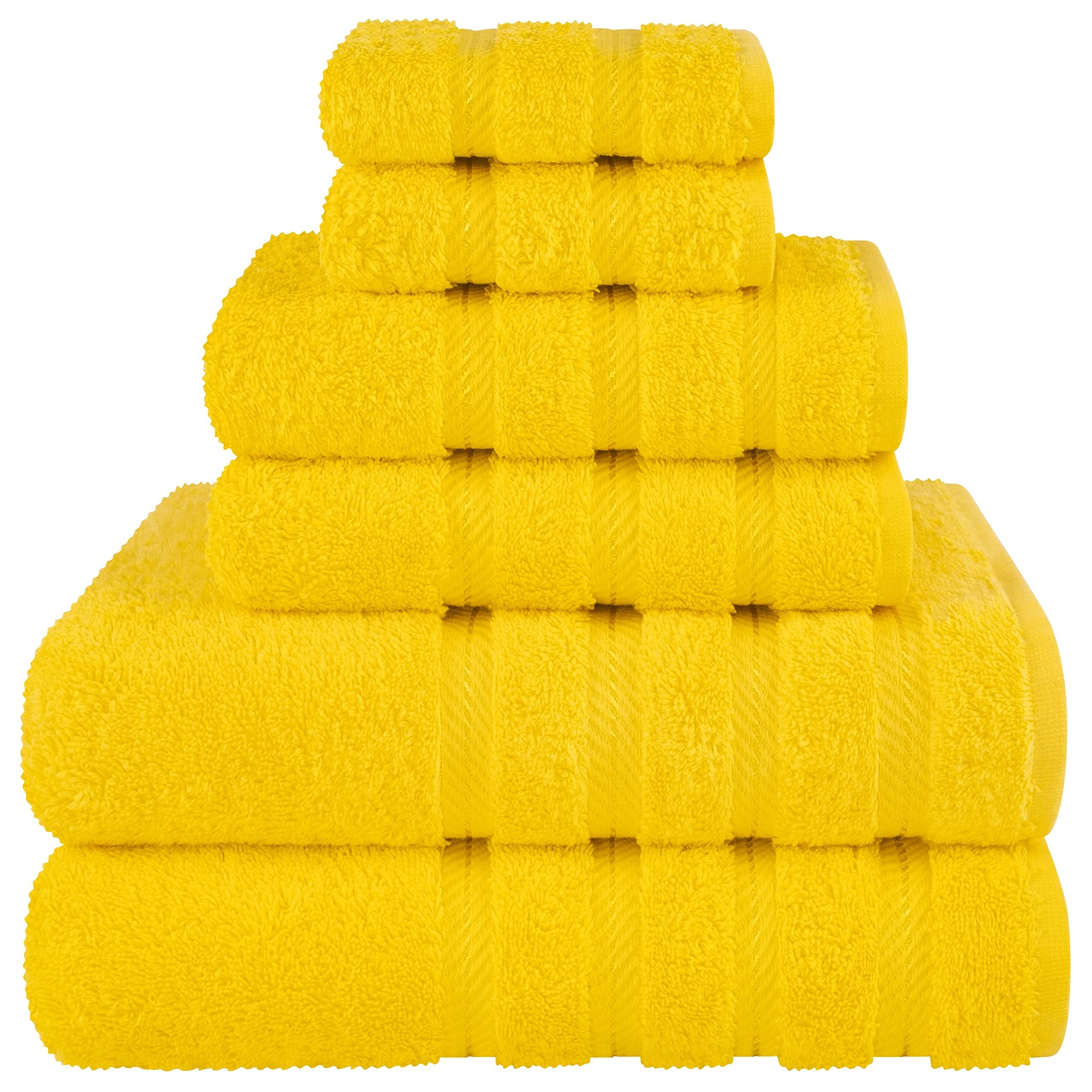 6-to'plam paxta sochiq to'plami, vannaxonali qo'l sochiqlari, bir rangli, hammom, uy, sayohat uchun