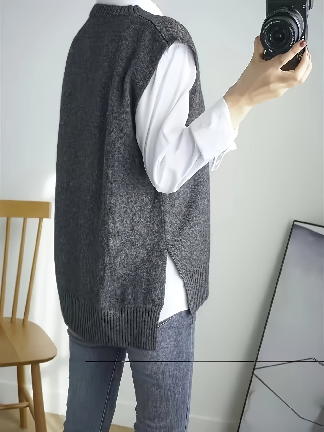 Plus Size Women’s Sleeveless Ribbed Knit Vest Casual Summer Open Front Solid Color