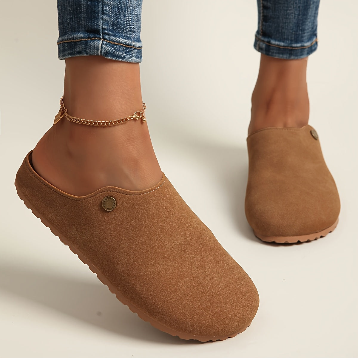 Women's Slip-On Ankle Slippers with Thick Soles for Spring Summer
