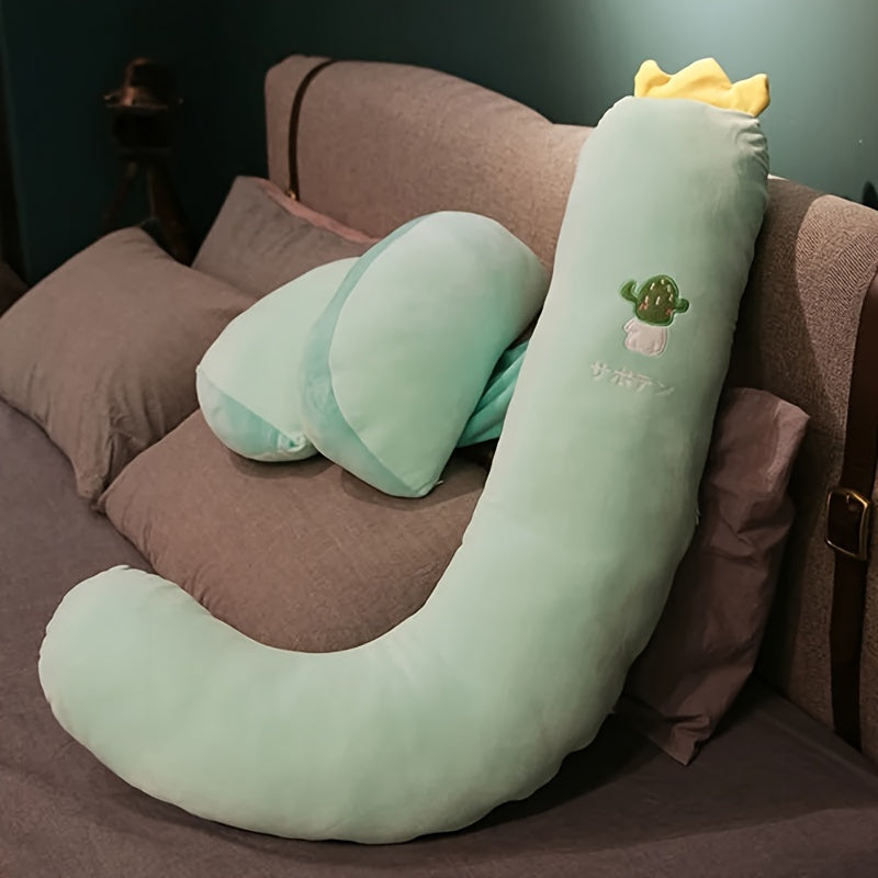 Maternity Pillow Soft Polyester Fiber Adjustable J-Shape Full Body Support