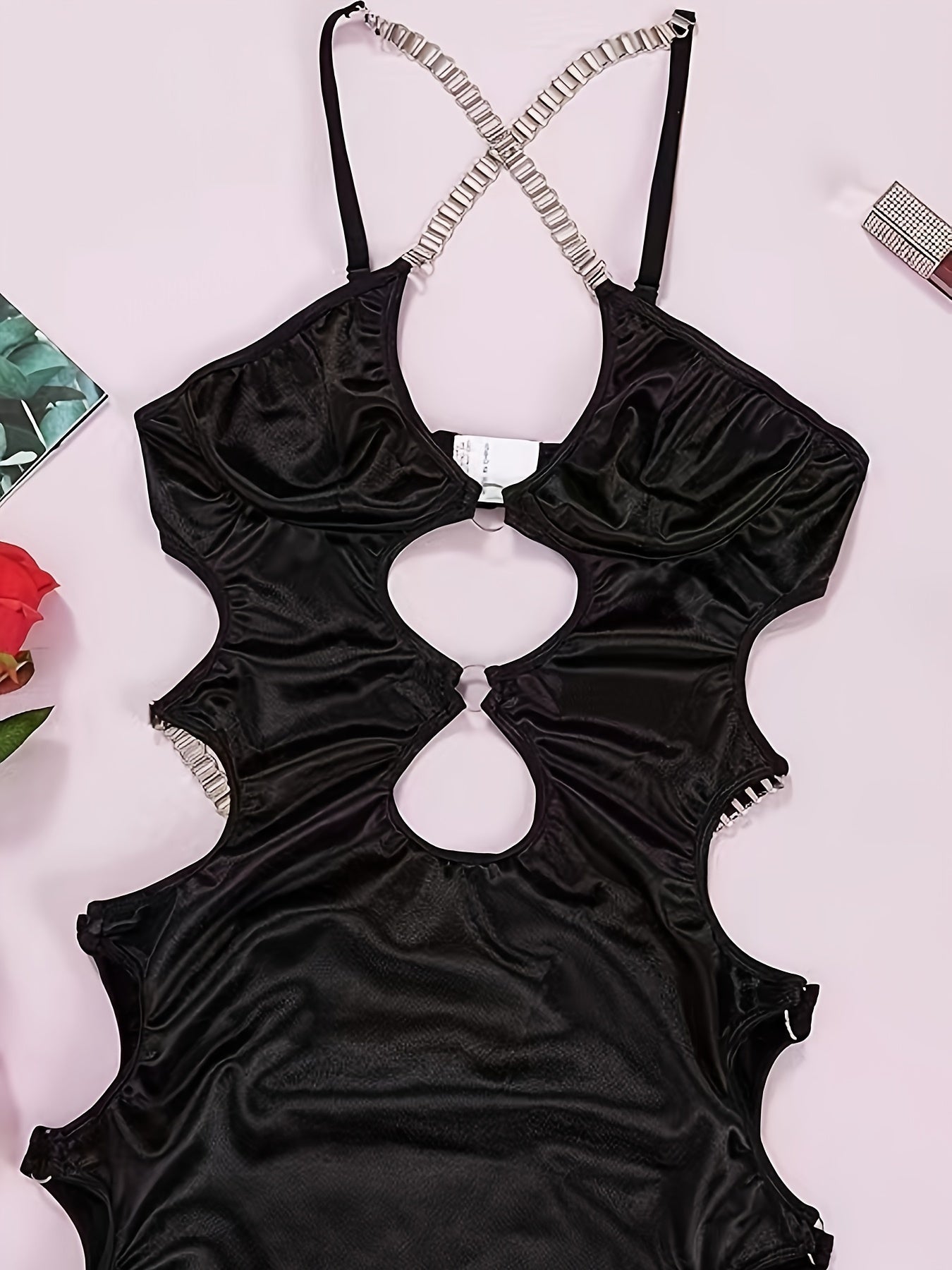 Women's Backless Body Suit for European and American Fashion Black or White