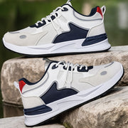 Men's Breathable Mesh Running Sneakers with PU Sole and Fabric Insole