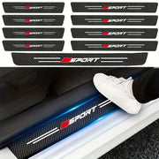 9pcs Carbon Fiber Threshold Protectors Anti-slip Scratch Resistant Car Door Edge Guards