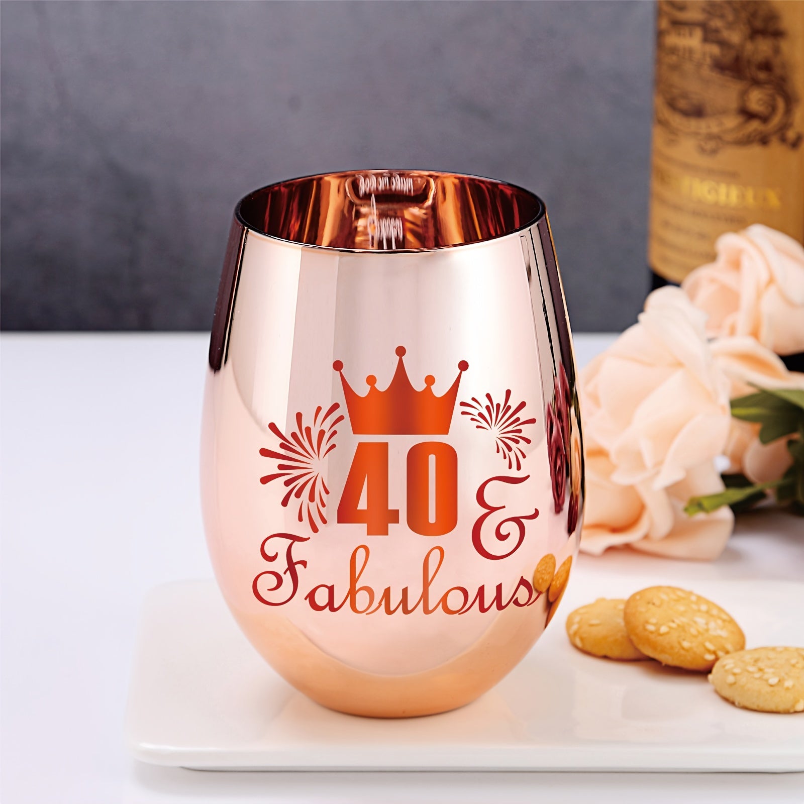 Glass Birthday Cup for Women 30th-70th Reusable Durable Drinkware