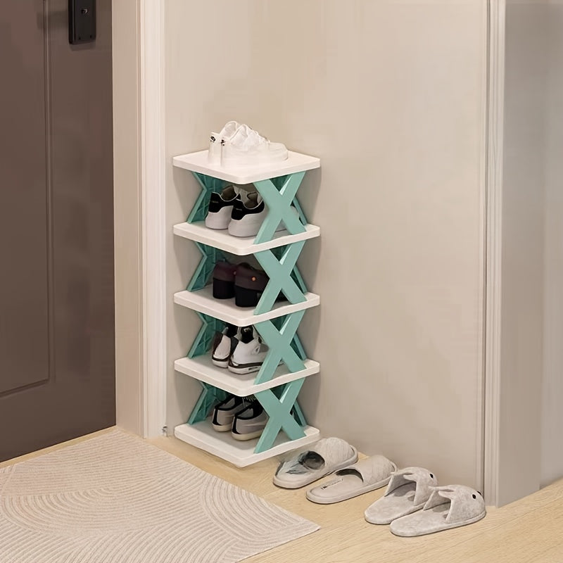 5-Layer Shoe Storage Shelf PP Material No Assembly Removable Corner Shoe Rack Household Organizer