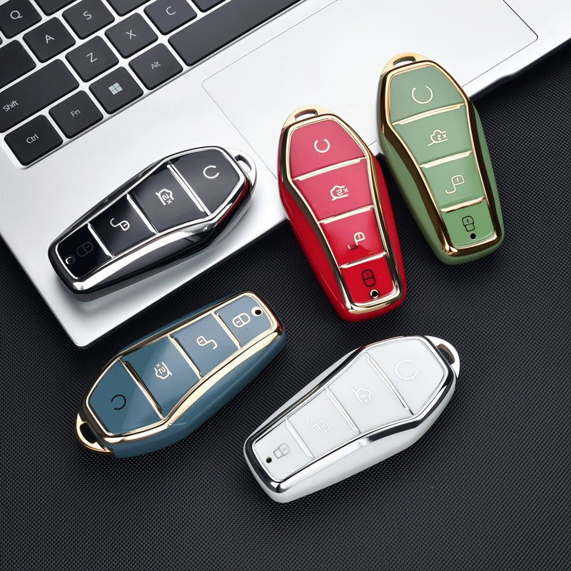 Car Key Cover TPU Durable Anti-Drop Smart Remote Protector for Vehicle