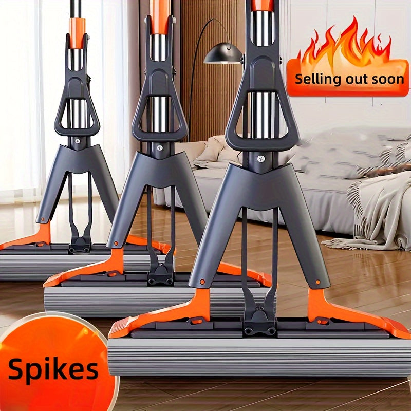 Asosiy tozalash vositasi: Ko'p funksiyali ikki qavatli gubka mop, yuqori singdirish qobiliyati, quruq va nam pollarni qo'l bilan tozalash - oshxona, hammom plitalari va yog'och pollar uchun mukammal.