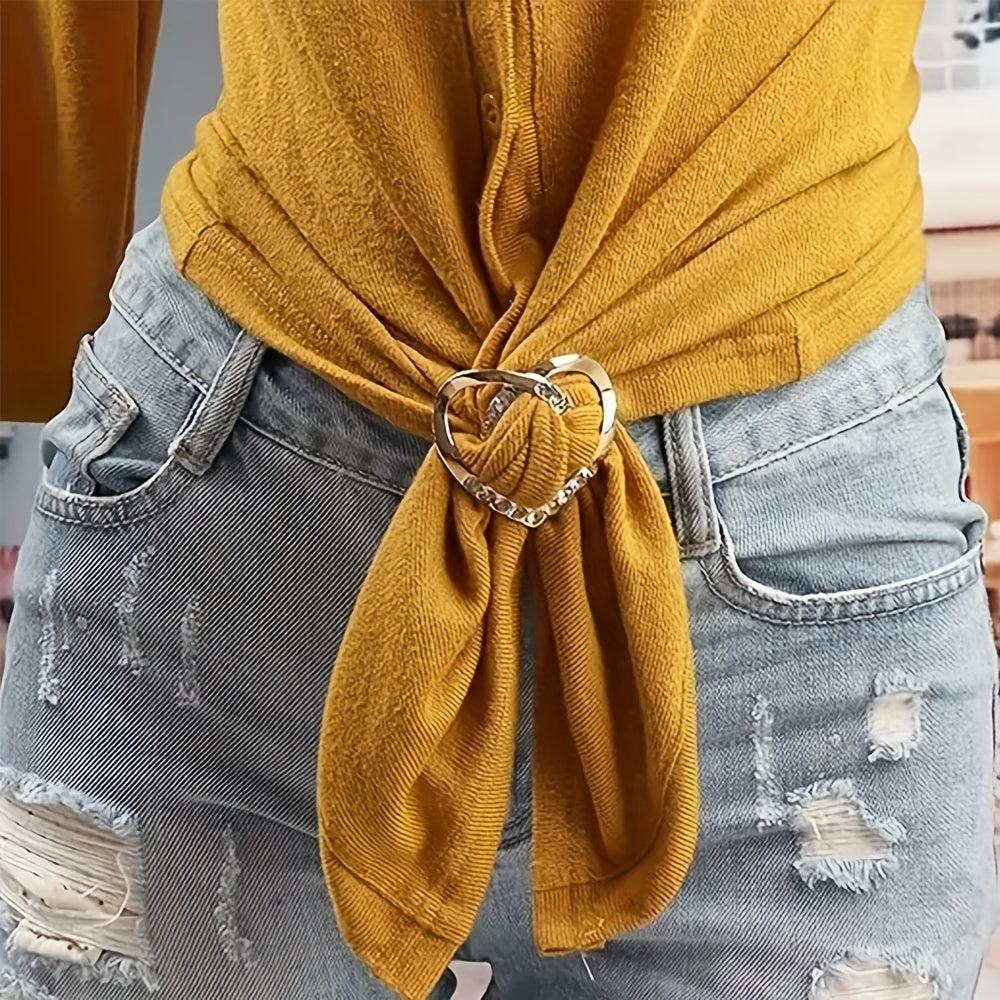 Set of 10 Alloy Round Scarf Buckle Clips for Women Dress Shirt Coat Accessories