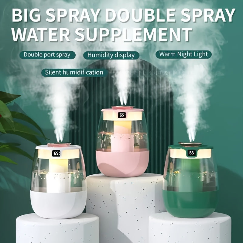 Large Mist Humidifier with USB Power for Bedroom and Desk Use