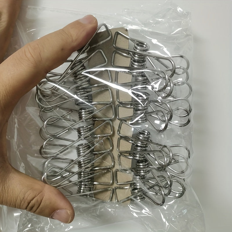 Stainless Steel Clothes Clips Pack of 10 or 20 Large Medium Small Durable Laundry Utility