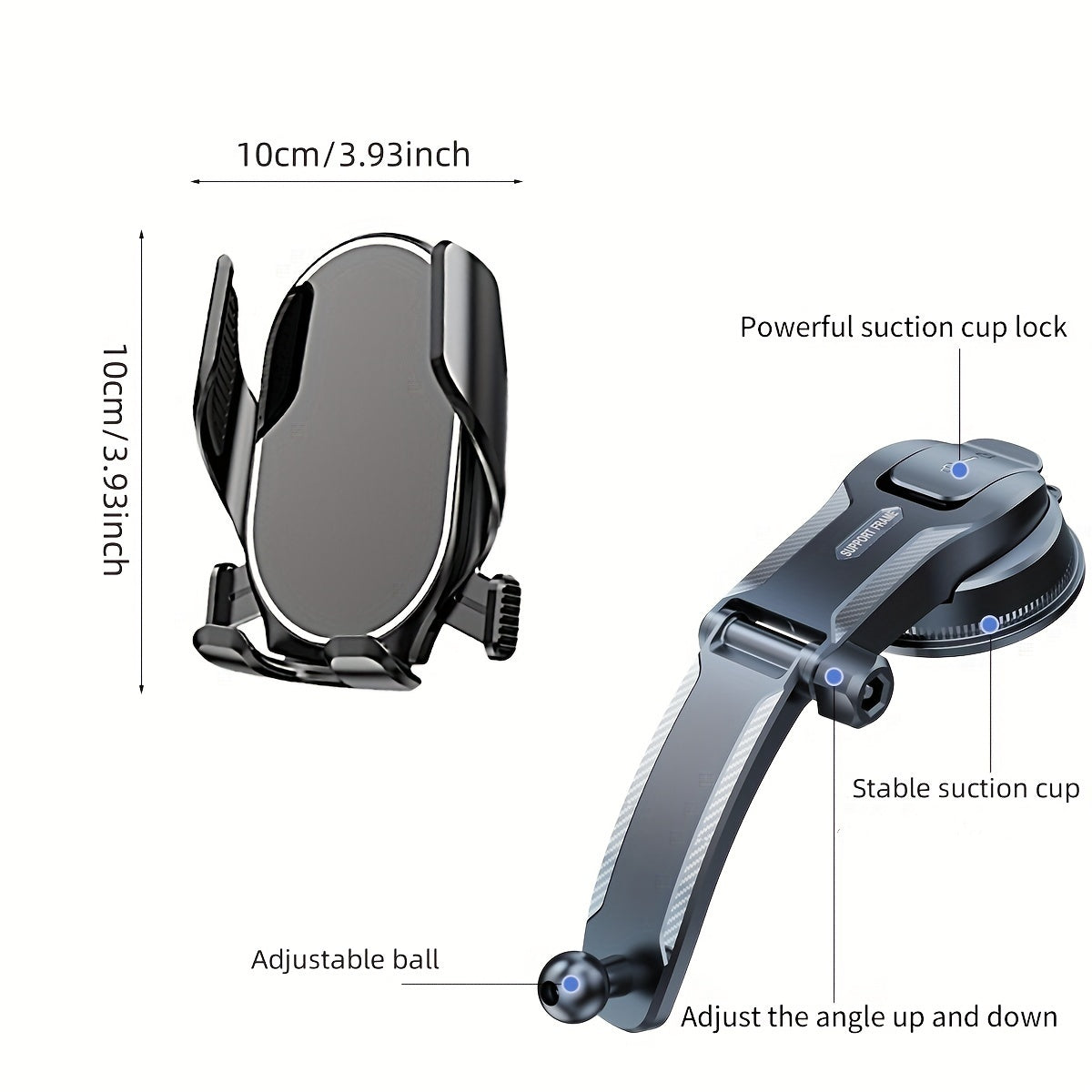 Soporte universal para teléfono de coche, de ABS, con soporte de ventilación, rotación de 360 grados, duradero