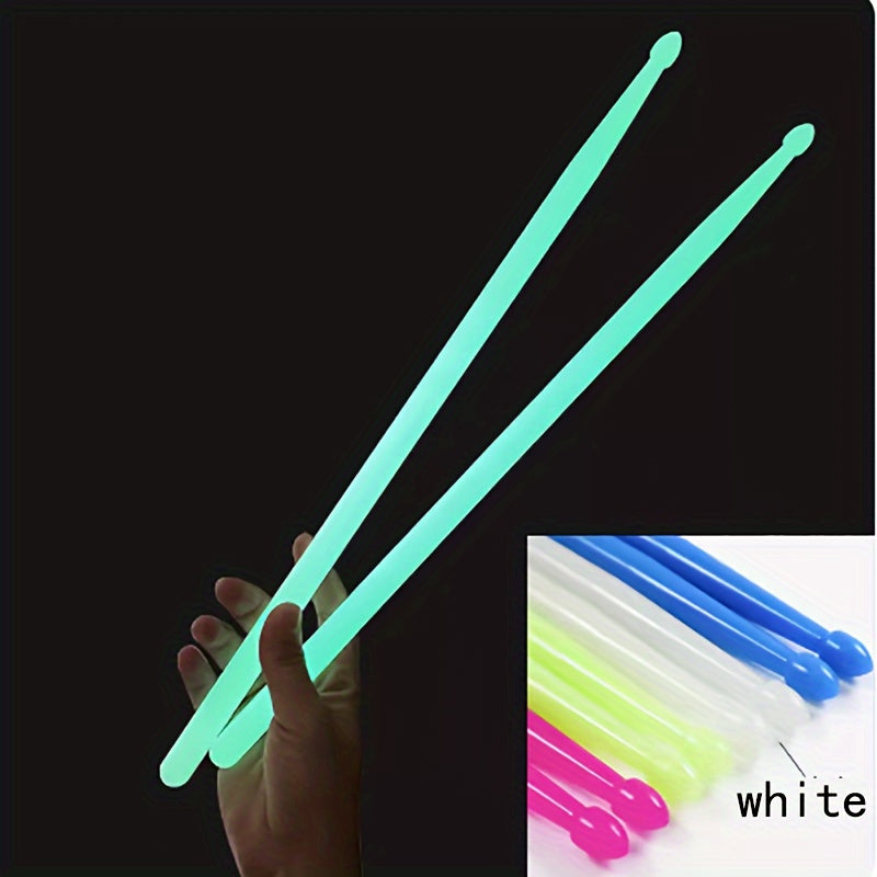 Jazz Drumming Drumsticks with Glow in the Dark Blue Nylon