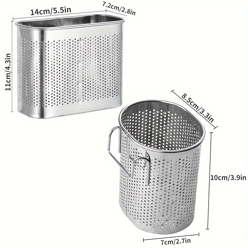Rust-Resistant Stainless Steel Utensil Holder for Kitchen Cutlery and Chopsticks