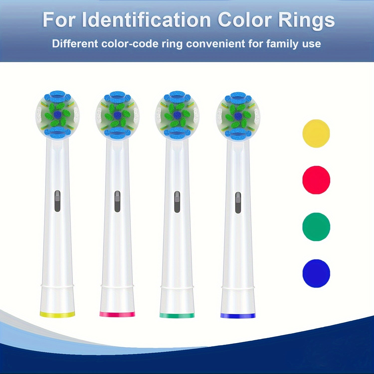 4 Pack Replacement Toothbrush Heads For Electric Toothbrushes Soft Bristles