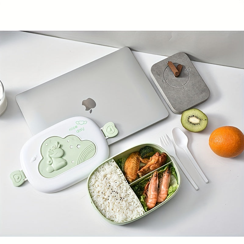 Mustahkam Plastik Ovqat Qutisi, O'yinchoq Multfilm Dizayni, Bo'shliqlar va Izolyatsiya - Talabalar va Ofis Ishchilari Uchun Mukammal. Mikroto'lqinli Pechda Ishlatishga Yaroqli va Qo'lda Foydalanish, Quvvatli To'rtburchak Shakli Oson Ovqat Saqlash Uchun.