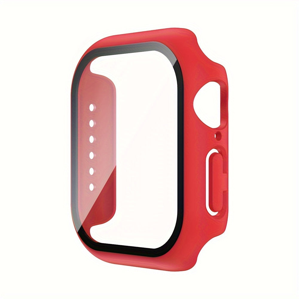 Tempered Glass Screen Protector Case for iWatch Series 4 5 6 7 8 9 10 SE 40mm 44mm 45mm 46mm Hard PC Bumper Scratch Resistant