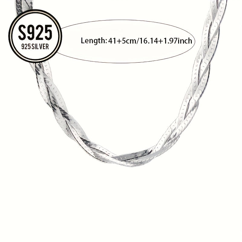 Interwoven Snake Bone Necklace Multi-Layer Allergy-Friendly Gift for Valentine's Day