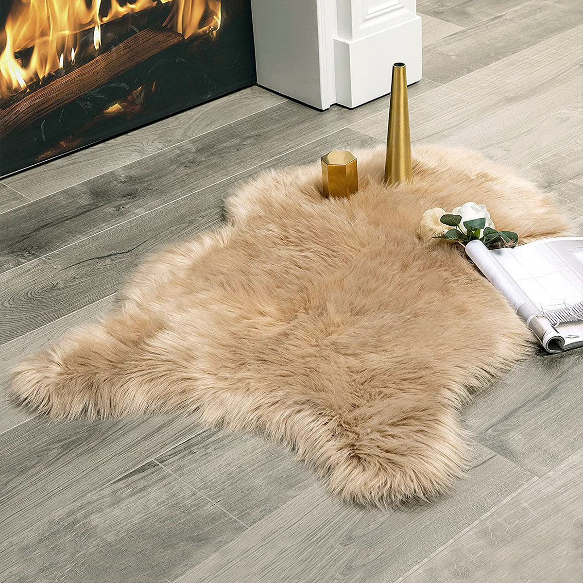 Soft Faux Fur Floor Mat for Home Bedroom Living Room Corridor Aisle