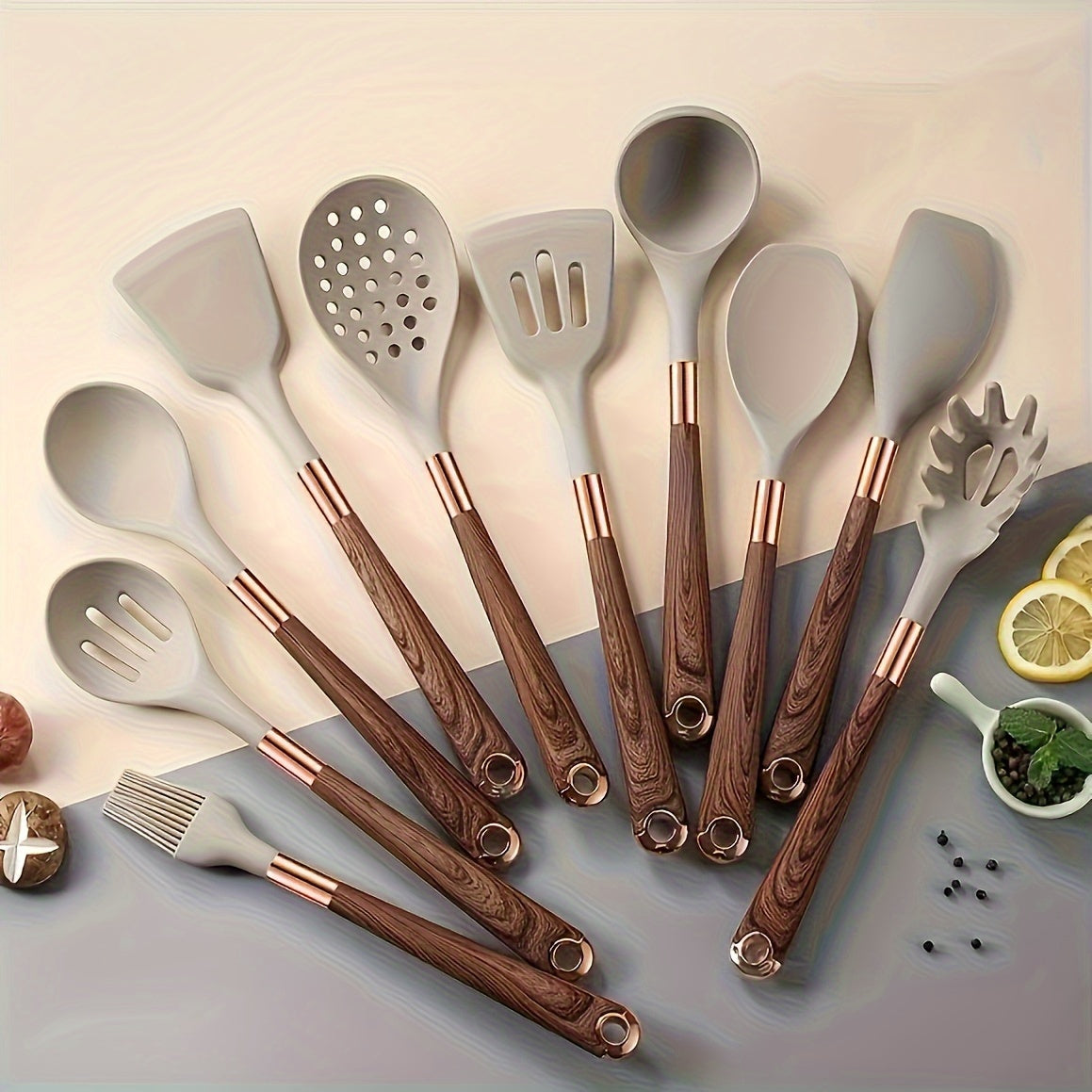 Silicone Kitchen Utensil Set Non-Stick Heat-Resistant Cooking Tools for Baking