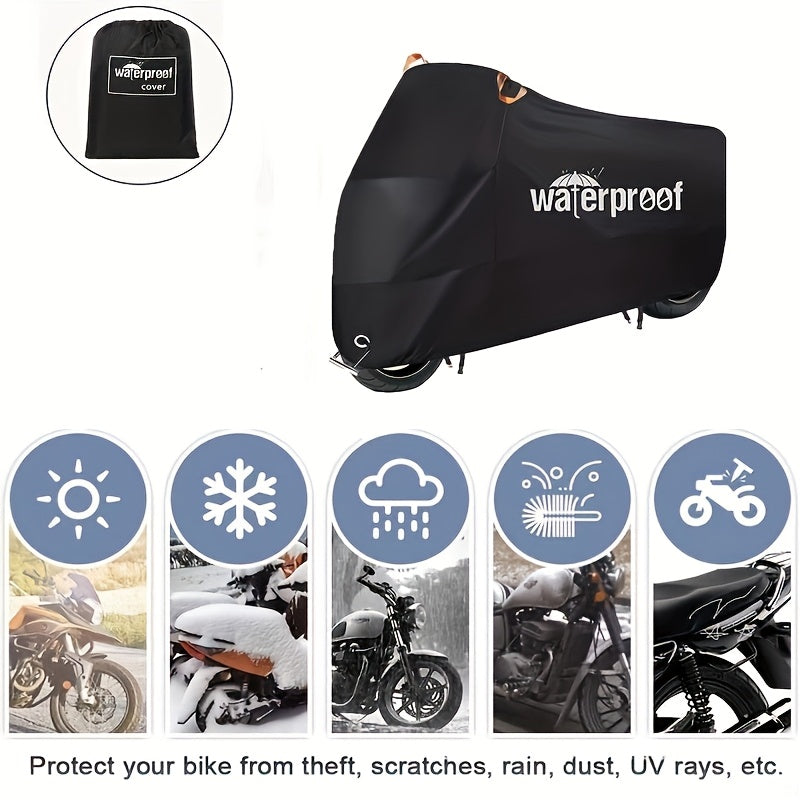 Motorcycle Cover Heavy Duty Waterproof UV Tear Resistant With Lock Holes