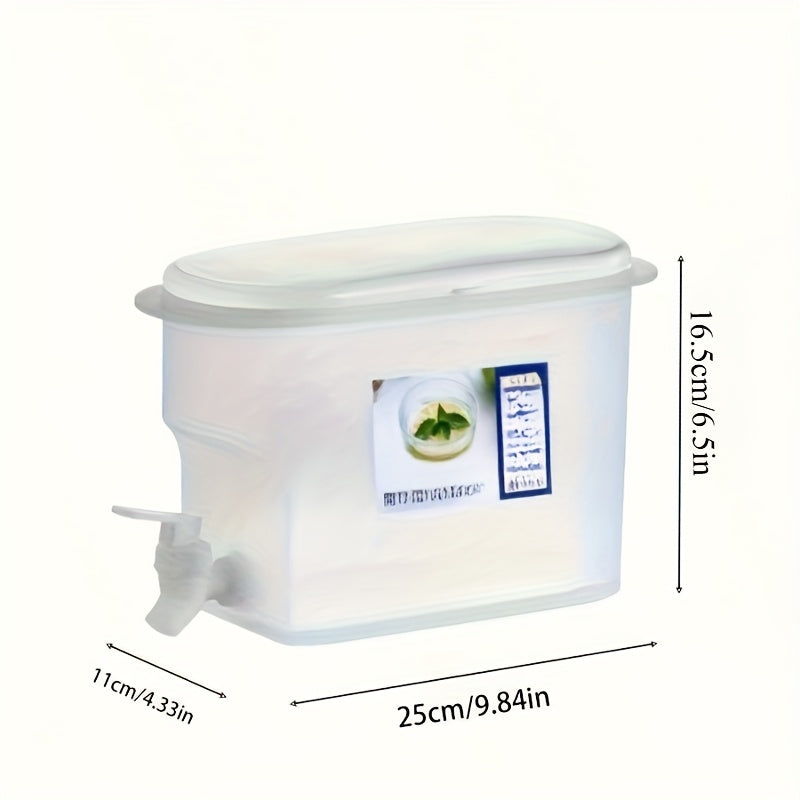 Leakproof 3.5L Plastic Beverage Dispenser with Tap Reusable Water Bottle for Kitchen Storage