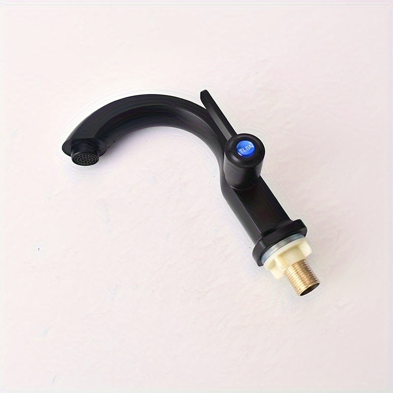 Black Zinc Alloy Bathroom Faucet with Built-In Water Filter and Ceramic Valve