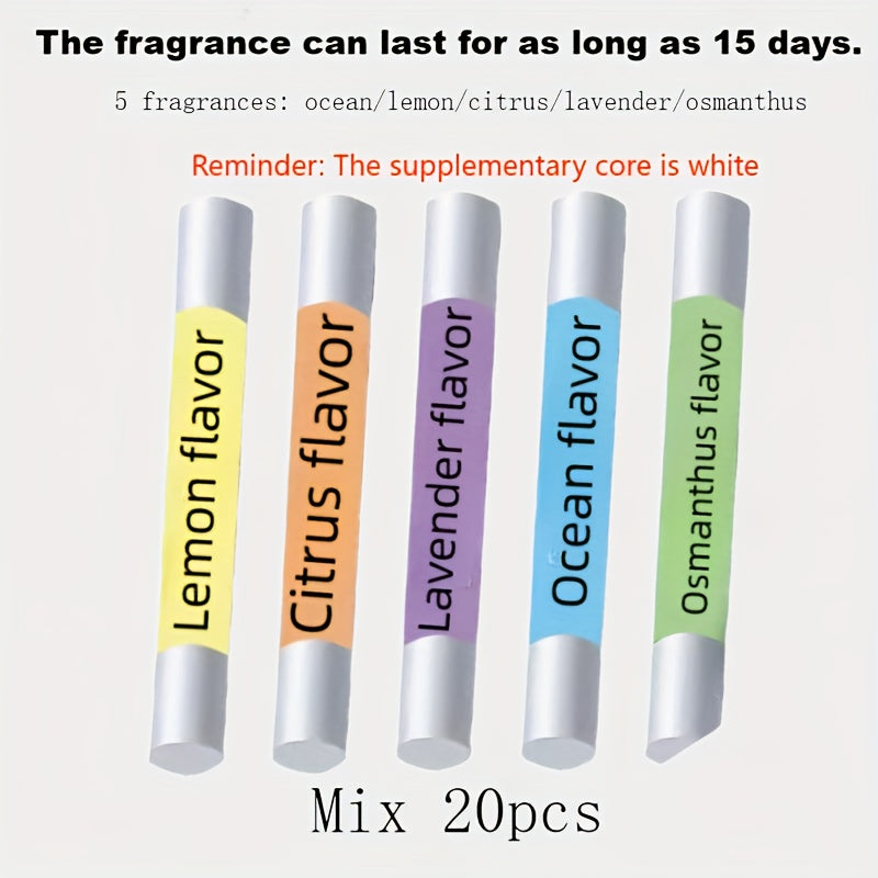 20 Pack Car Air Fresheners Solid Refill Diffuser Aromatherapy Interior Accessories