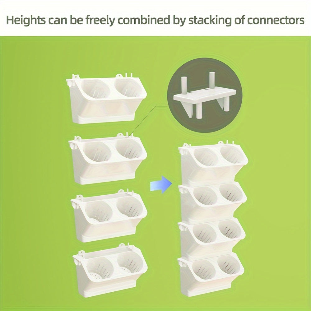 Zamonaviy dekorativ plastik devor osma gullar uchun idish, drenaj teshigi va barcha uy o'simliklari, sukulentlar, gullar va kaktuslar uchun plastinka bilan.