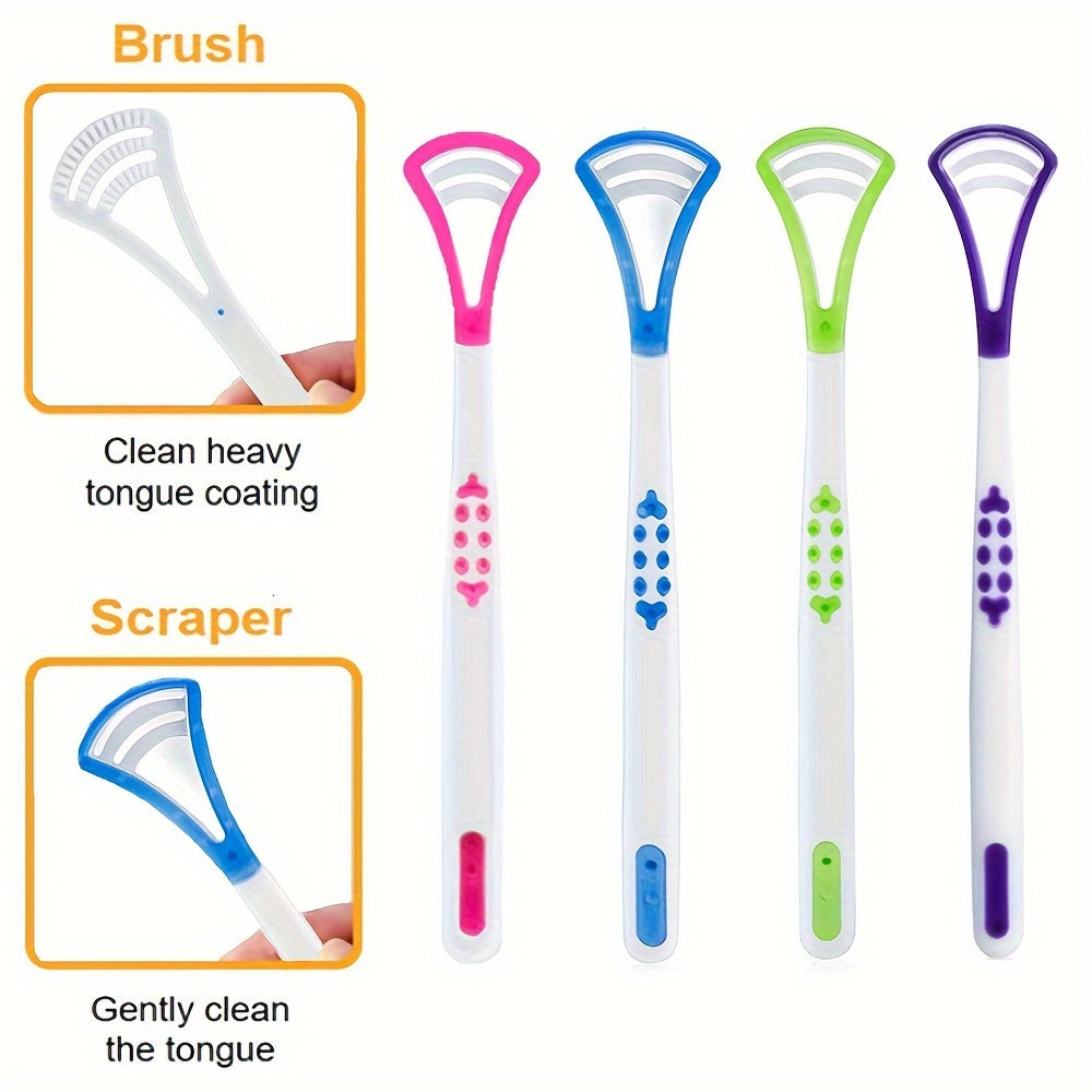 Щетка для языка Deep Clean, 4 цвета: синий, зеленый, розовый, фиолетовый, гигиена полости рта