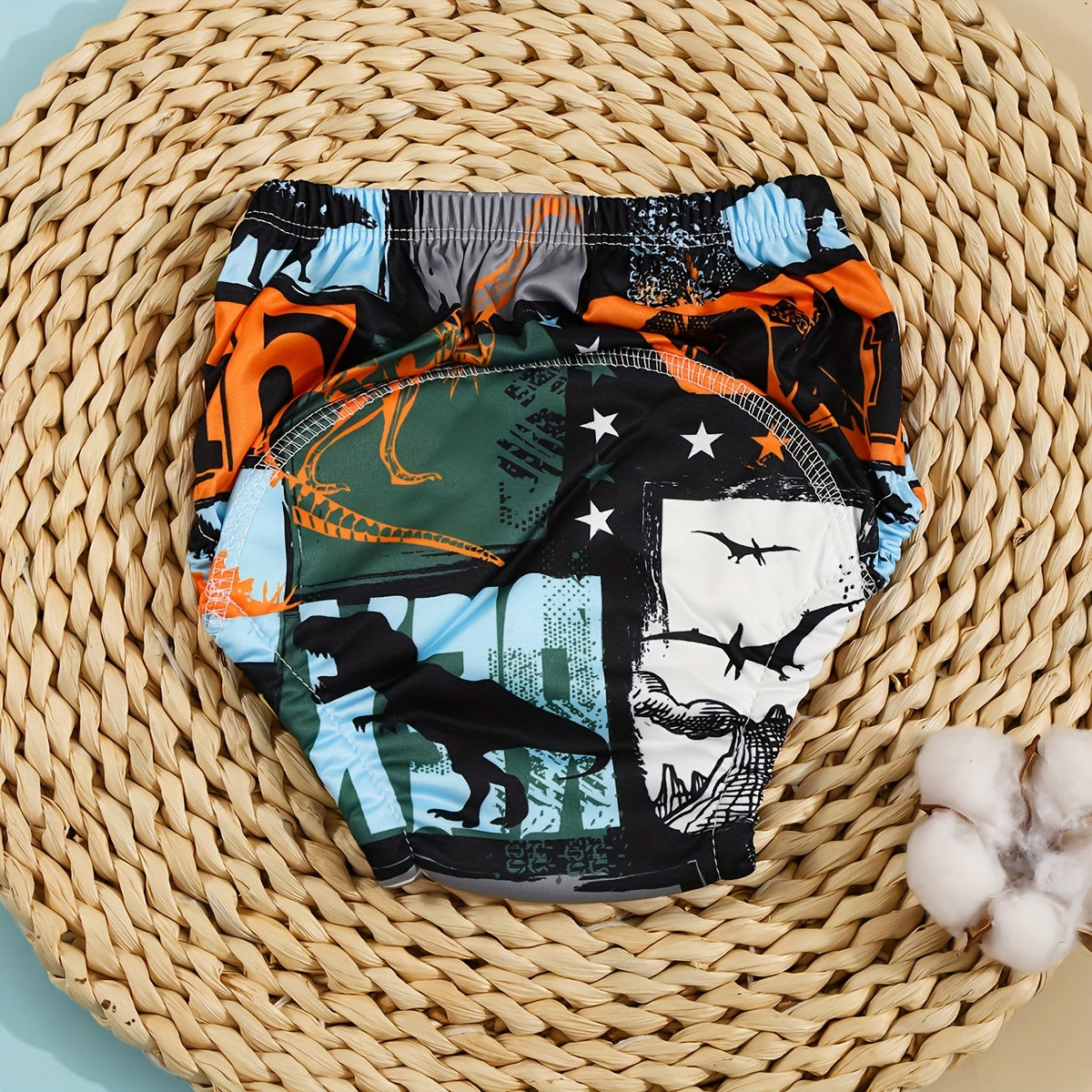 Bolalar uchun qiziqarli multfilm printli yuviladigan trening shimlari - 6-qavatli nafas oladigan paxta gazlamasi, har qanday ob-havoda ishlatiladigan mato pamperslar