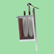 Hand-Cranked Squid Press Stainless Steel Texture for Seafood Preparation