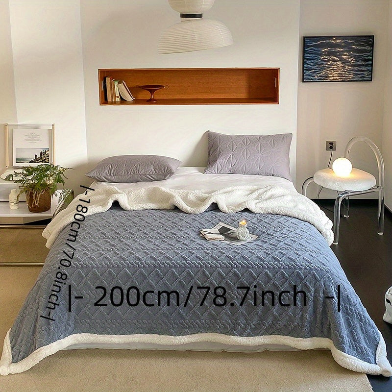 Qulay Fleece tashlash plashkasi 1-chi qirrali ikki tomonlama yumshoq polyester, yotoqxona va mehmonxona uchun, yashil, ko'k, sariq