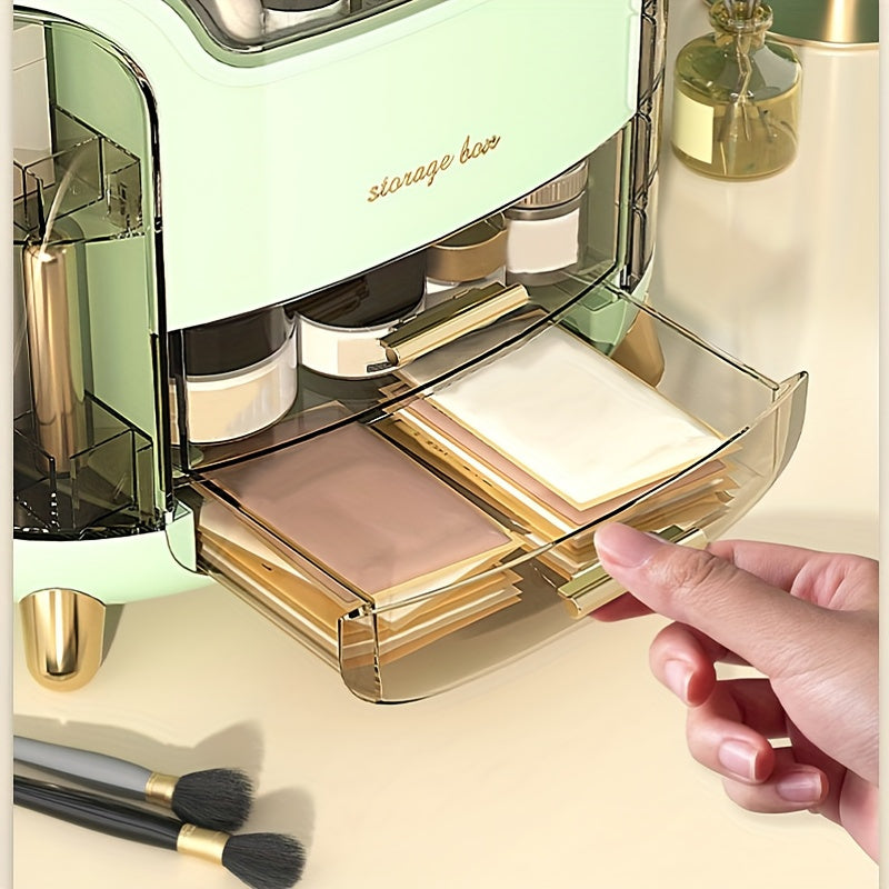 Multi-Layer Cosmetic Organizer with Transparent Lid for Jewelry Makeup and Art Supplies