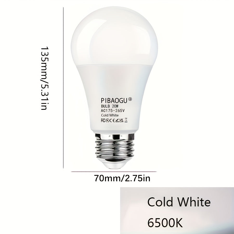 4 Pack 20W LED Light Bulbs 160W Equivalent E27 Base 2000LM Cold White Warm White Non-Dimmable