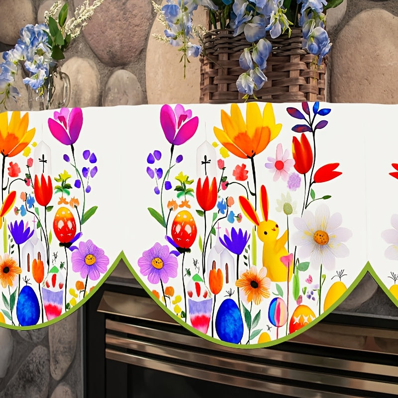 Easter Bunny Mantel Scarf Table Runner for Fireplace Door Window Decor 49.78cm x 199.9cm