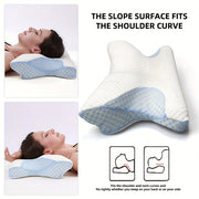 Memory Foam Pillow for Side Back and Stomach Sleepers Butterfly Shape Support